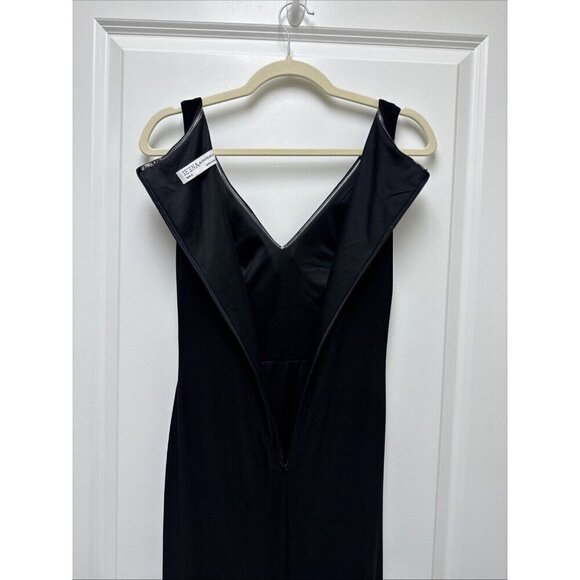 MAC DUGGAL Size 2 Black 26513 FAUX WRAP SLEEVELESS V-NECK GOWN Prom Dress New - Picture 8 of 10